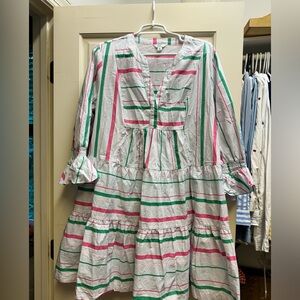 Crown & Ivy long sleeve cotton dress with pockets